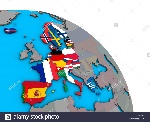 schengen-area-members-with-embedded-national-flags-on-simple-blue-political-3d-globe-3d-illustration-R0BGRB